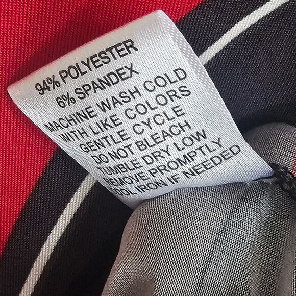 Nikki Poulos Maxi Dress‎ Small Black Red Abstract Geometric Vacation Casual - Picture 8 of 8